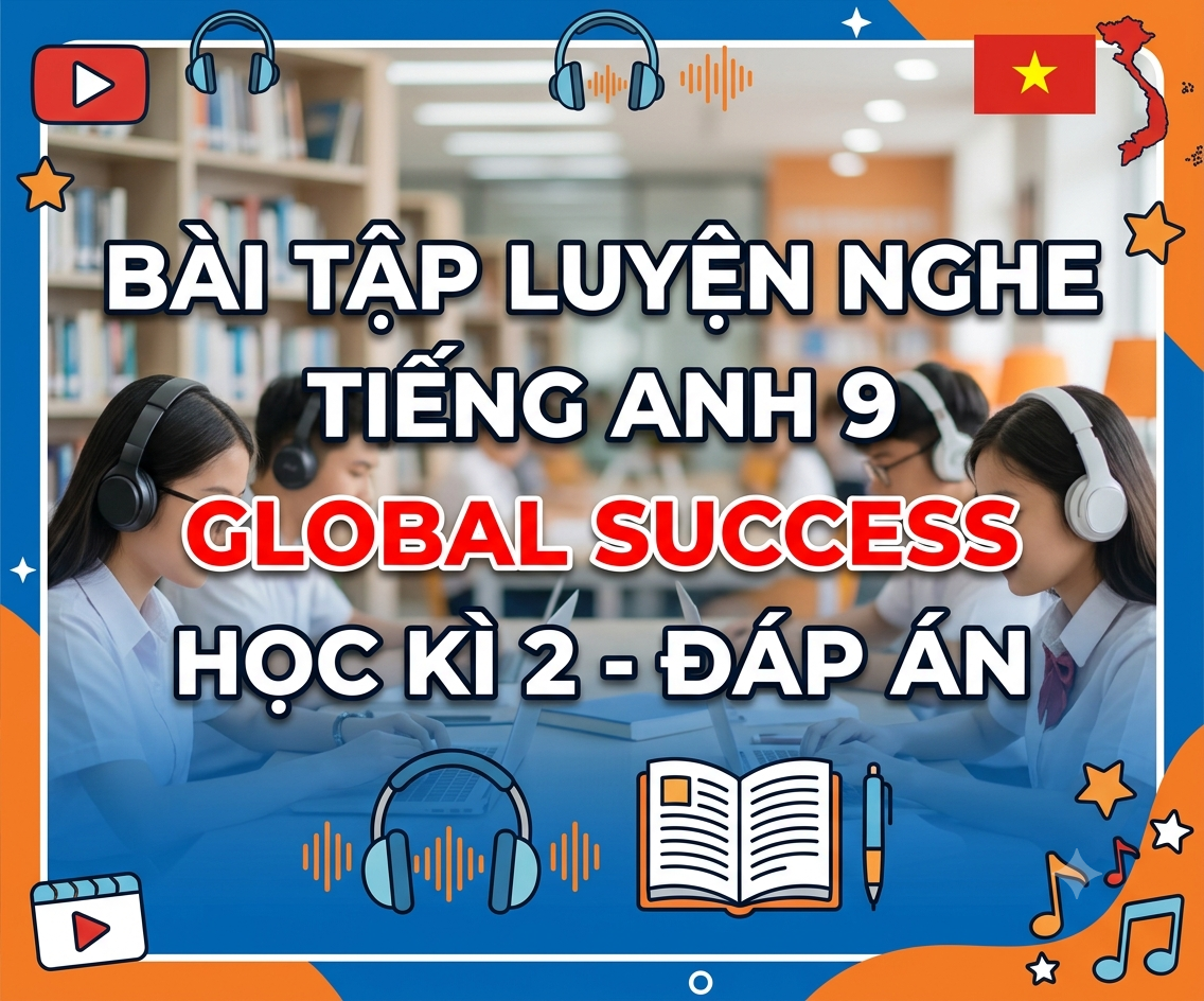 Bài tập luyện nghe Tiếng anh 9 Global Success HK2- Đáp án